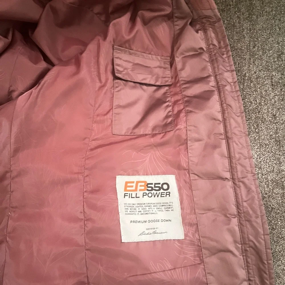 Eddie Bauer premium goose down, size XL, excellent condition.